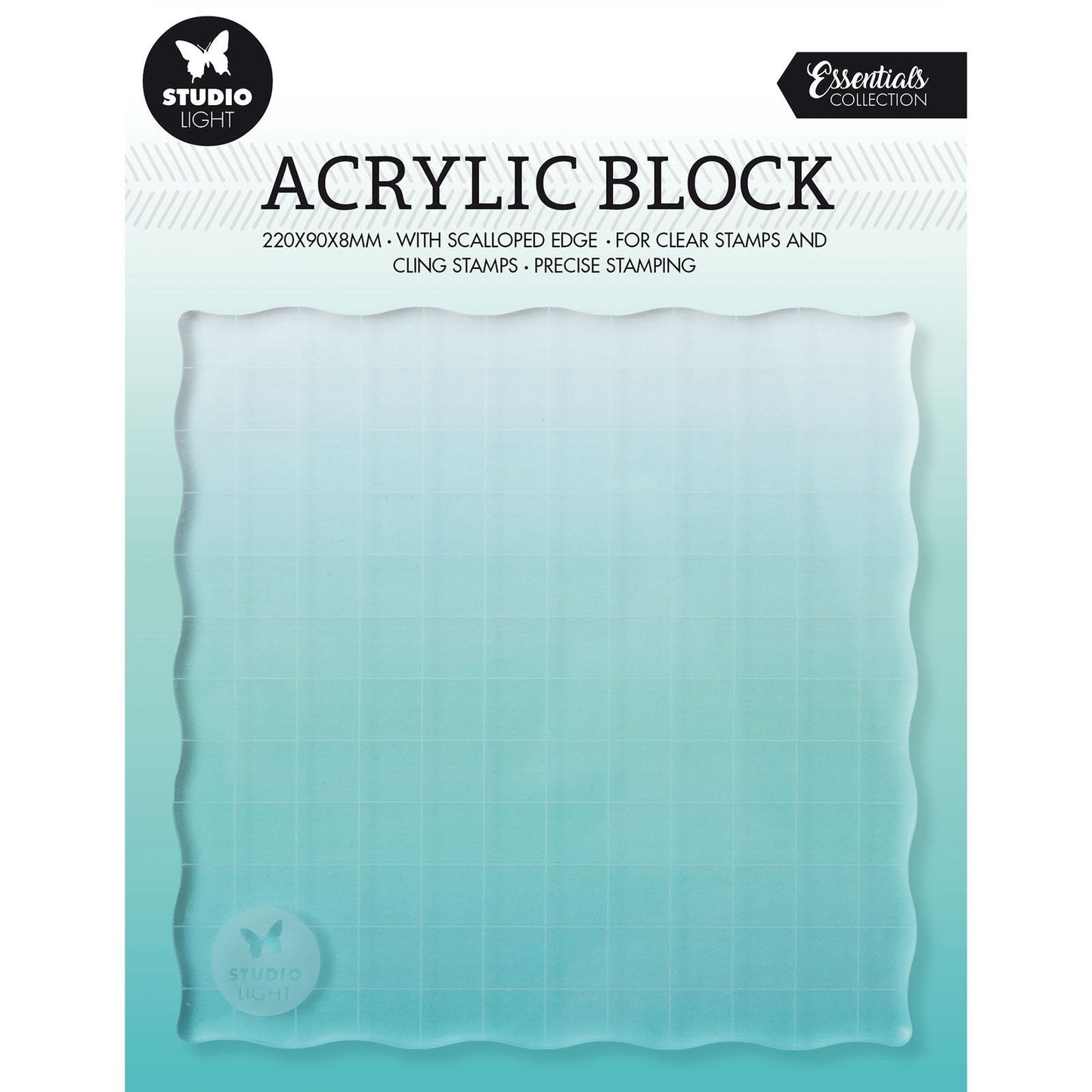 Blocco Acrilico per Timbri 12x12x0,8 cm - STUDIO LIGHT
