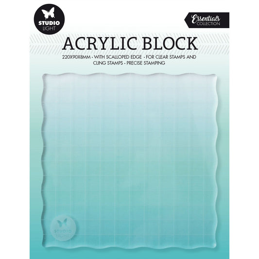 Blocco Acrilico per Timbri 12x12x0,8 cm - STUDIO LIGHT