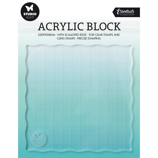 Blocco Acrilico per Timbri 12x12x0,8 cm - STUDIO LIGHT
