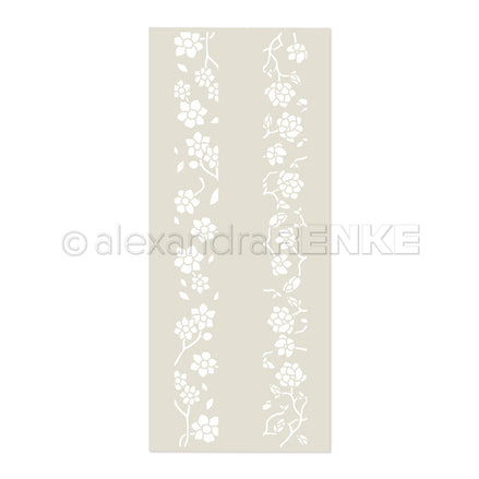 Stencil 'Flower Stripe Wonder'- ST-AR-FL0017- A.RENKE