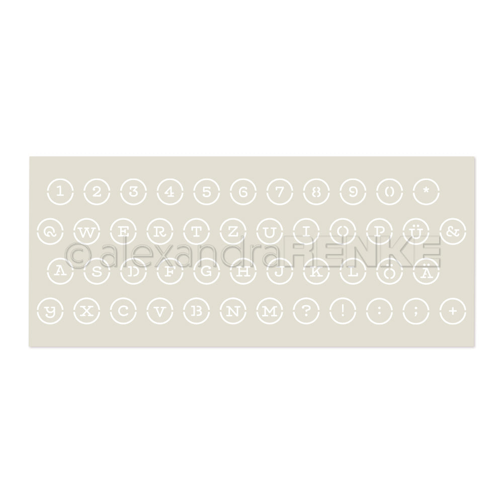 Stencil 'Typewriter Keyboard'- ST-AR-Ty0018- A.RENKE