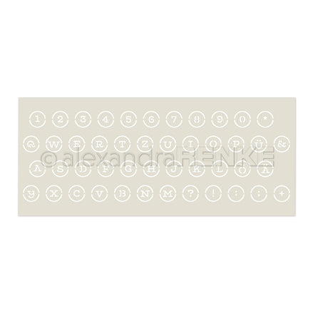 Stencil 'Typewriter Keyboard'- ST-AR-Ty0018- A.RENKE