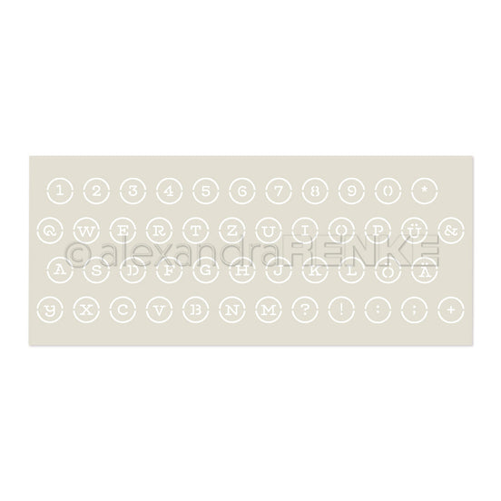 Stencil 'Typewriter Keyboard'- ST-AR-Ty0018- A.RENKE