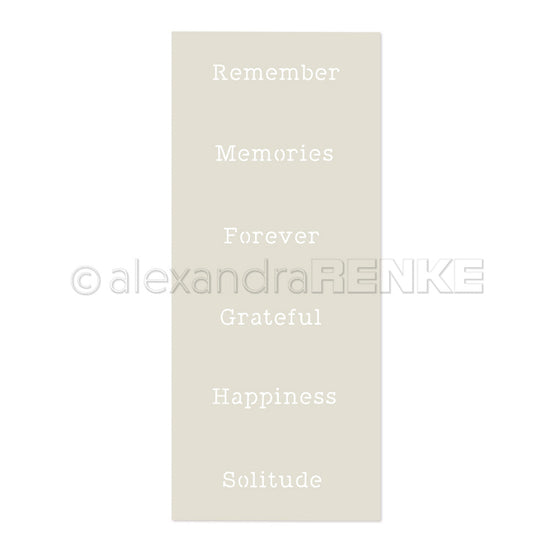 Stencil 'Memories, Happiness, Forever'- ST-AR-Ty0019- A.RENKE