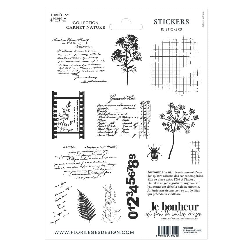 Stickers "CARNET NATURE " FDA224002 - FLORILEGES DESIGN