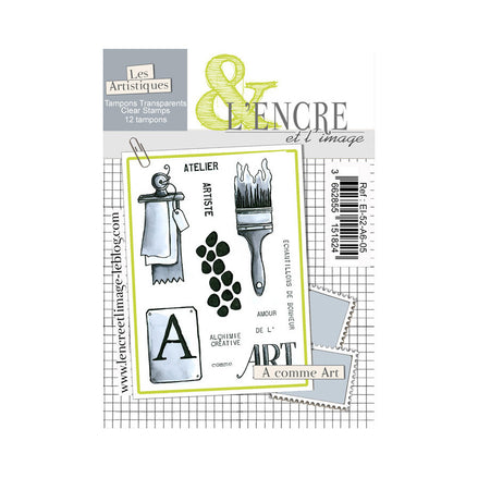 Clear stamp set - A comme Art - EI-52-A6-05 - L'Encre et l'Image