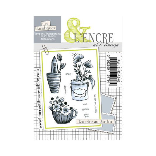 Set timbri Clear - Dinette au Jardin  - EI-52-A6-02  - L'Encre et l'Image