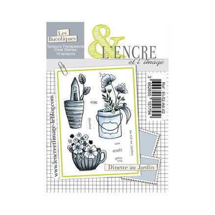 Clear stamp set - Dinette au Jardin - EI-52-A6-02 - L'Encre et l'Image