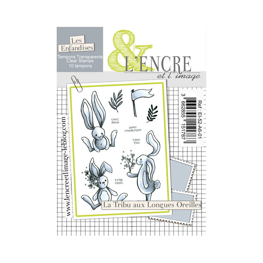 Clear stamp set - La Tribu aux Longues Oreilles - EI-52-A6-01 - L'Encre et l'Image