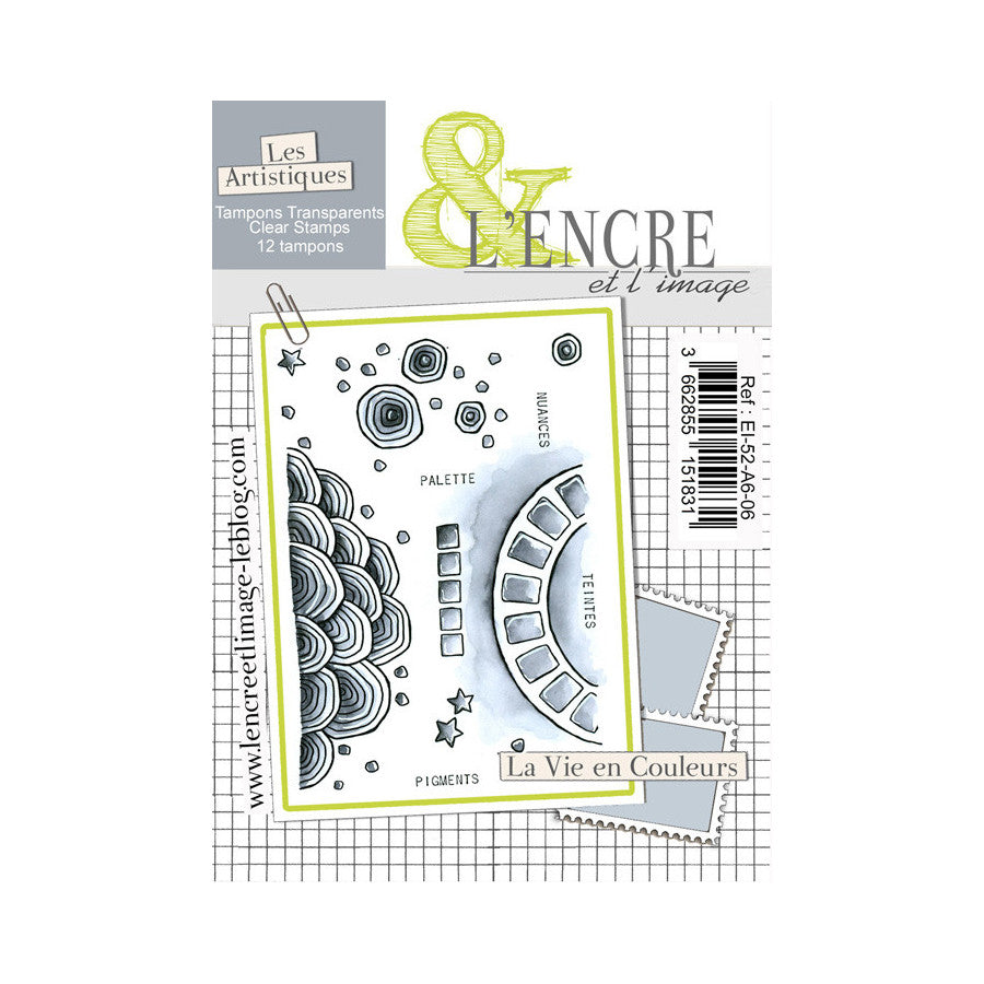 Clear stamp set - La Vie en Couleurs - EI-52-A6-06 - L'Encre et l'Image