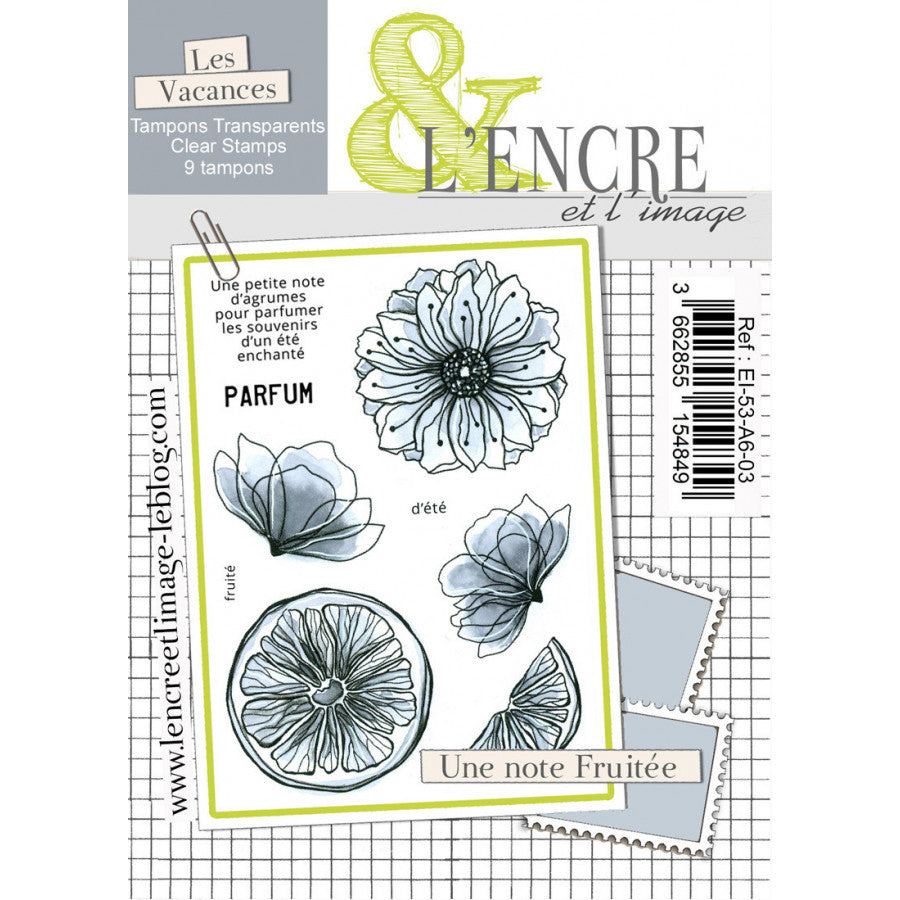 Set timbri clear  - Une Note Fruitee - EI-53-A6-03 - L'ENCRE ET L'IMAGE