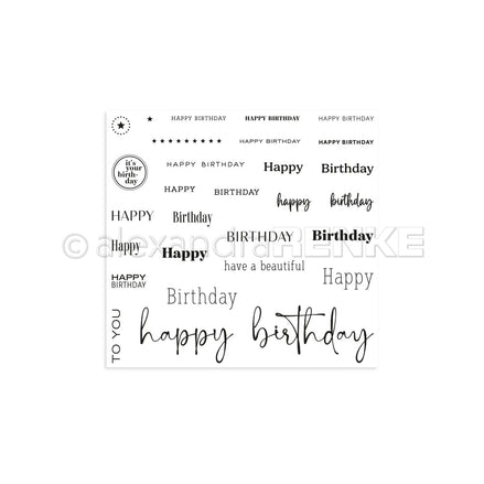 Clear stamp set "Happy Birthday" CS-AR-TY0102 - A.RENKE