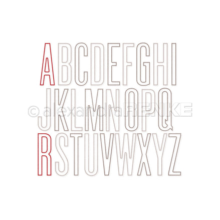 Set Fustelle  'Narrow alphabet outline' -D-AR-TY0118- A.RENKE