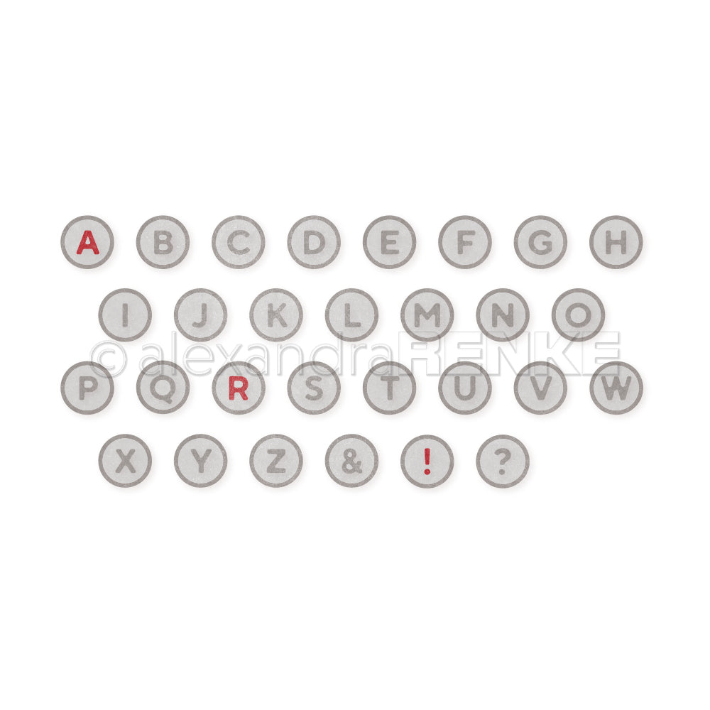 Set Fustelle  'Typewriter alphabet' -D-AR-ty0119 - A.RENKE