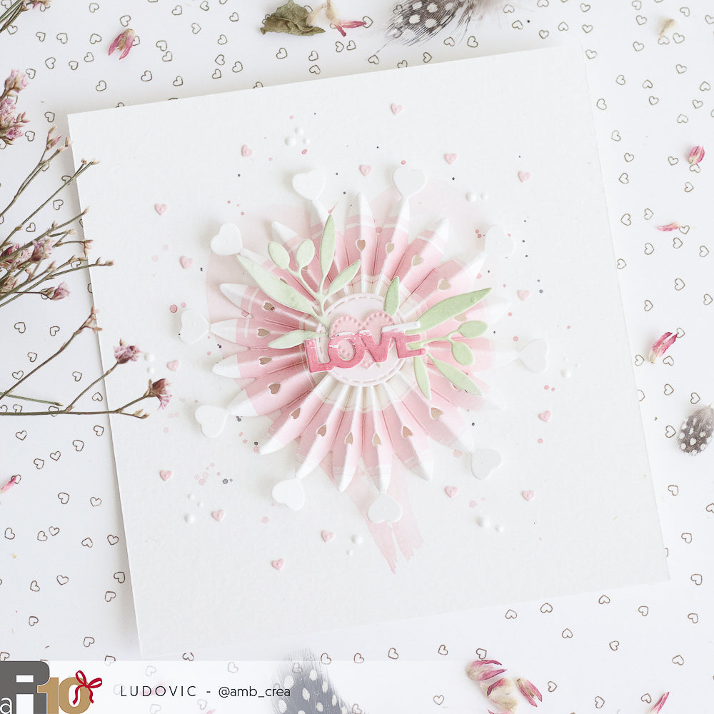 Set Fustelle 'Rosette with hearts 2' - D-AR-Ba0326 - A. RENKE