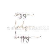 Set Fustelle ' Word Set Cozy  '- D-AR-Ty0183 - A.RENKE