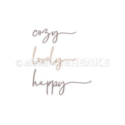 Set Fustelle ' Word Set Cozy  '- D-AR-Ty0183 - A.RENKE