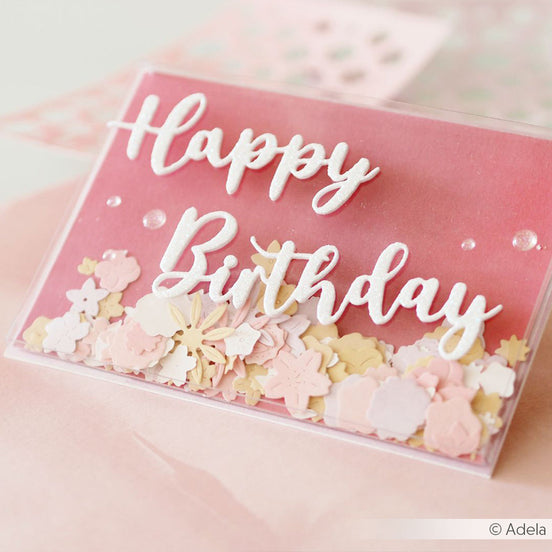 D-AR-TY0293 Set fustelle 'Schriften-Duo Happy Birthday' - A.RENKE