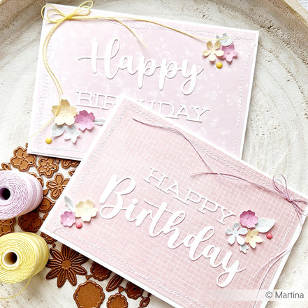 D-AR-TY0293 Set fustelle 'Schriften-Duo Happy Birthday' - A.RENKE