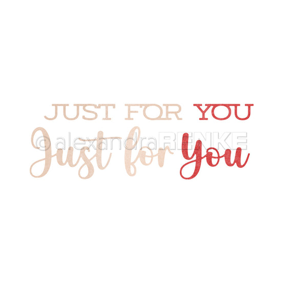 Die set 'Schriften-Duo Just for you' - D-AR-TY0299 - A.RENKE