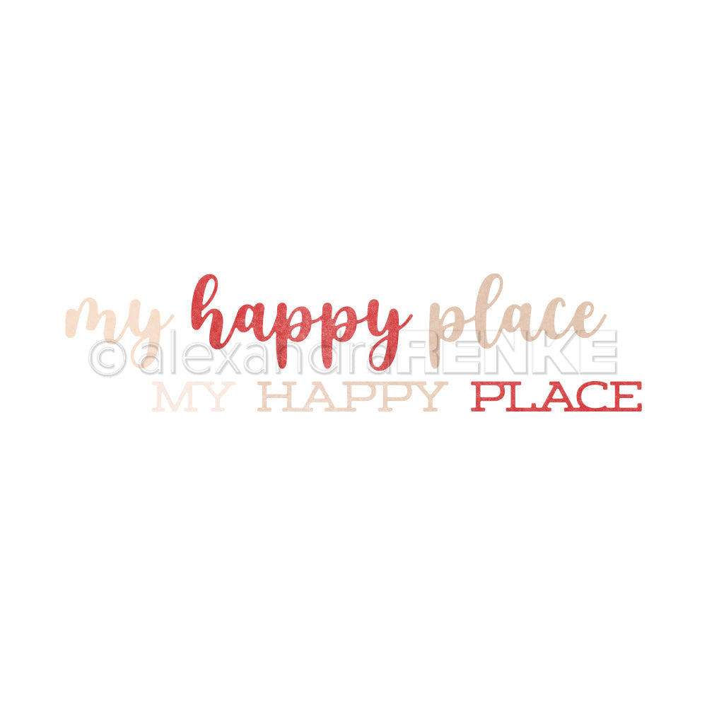 Set fustelle 'Schriften-Duo Happy Happy Place'- D-AR-TY0301 - A.RENKE