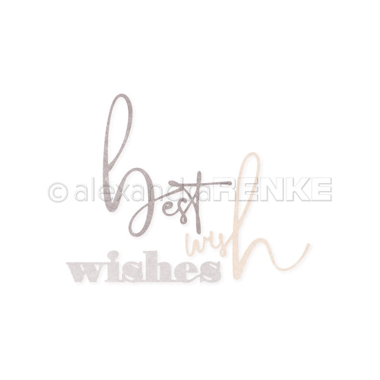 D-AR-Ty0315 Set Fustelle "Word set best wishes" - A.RENKE