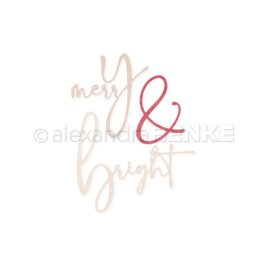 D-AR-Ty0322  Set Fustelle "Word set merry & bright" - A.RENKE