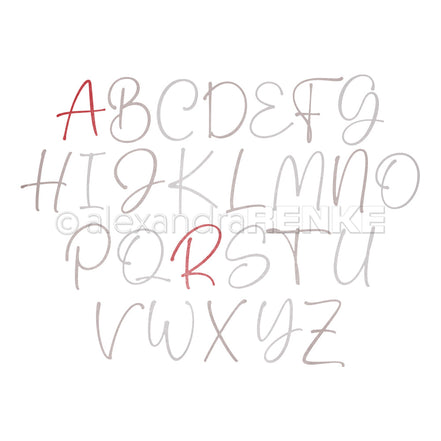 Set Fustelle 'Script Alphabet' -D-AR-Ty0345 - A.RENKE