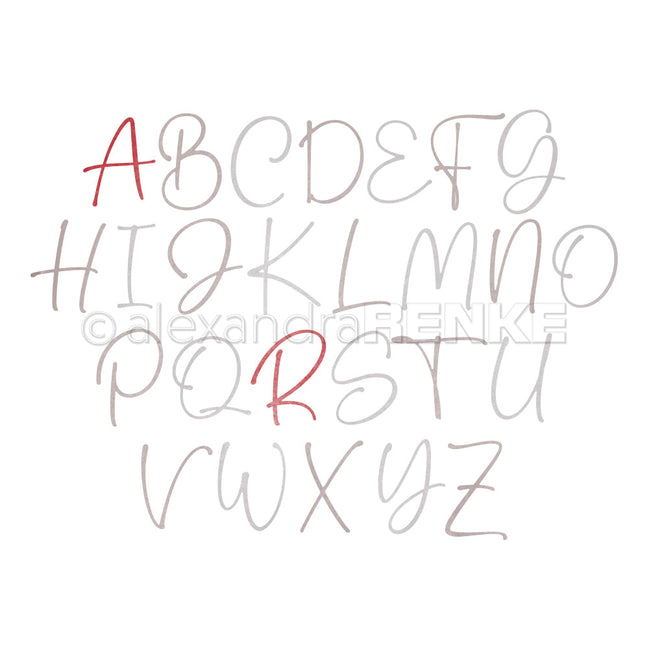 Set Fustelle 'Script Alphabet' -D-AR-Ty0345 - A.RENKE
