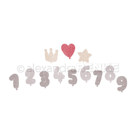 Set Fustelle 'Funny Balloon Numbers 1-9' -D-AR-Ty0350 - A.RENKE