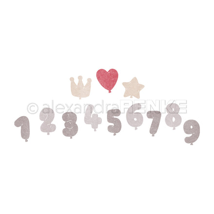 Set Fustelle 'Funny Balloon Numbers 1-9' -D-AR-Ty0350 - A.RENKE