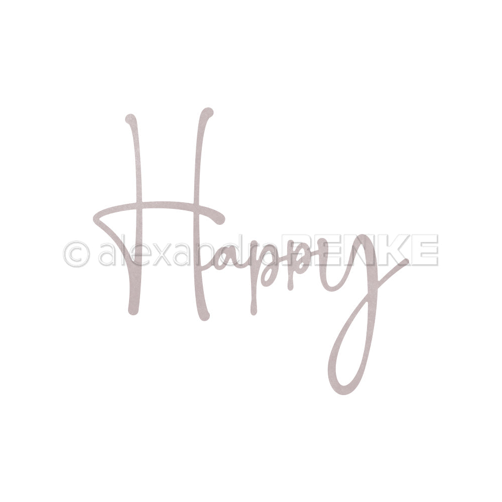 D-AR-Ty0371  Fustella 'Lively Typography Happy' - A.RENKE