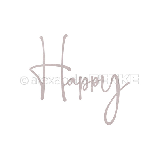 D-AR-Ty0371  Fustella 'Lively Typography Happy' - A.RENKE