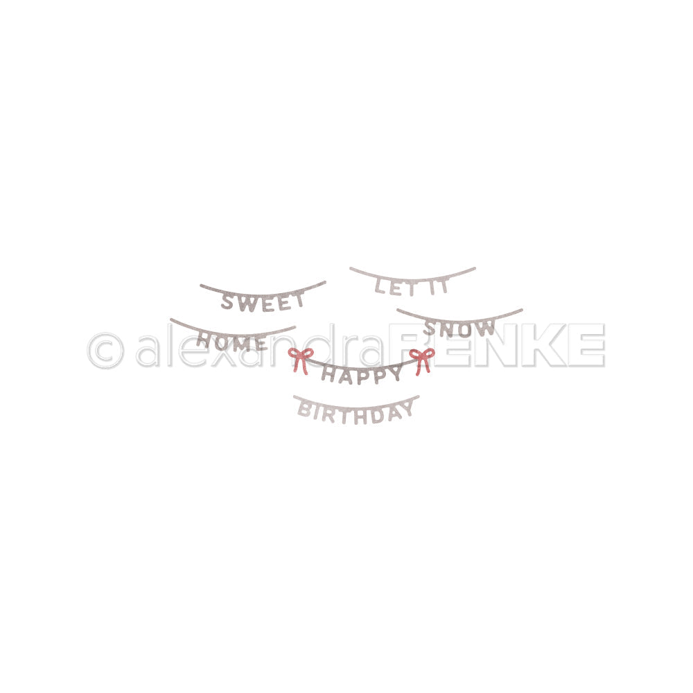 D-AR-Ty0378 Set fustelle 'Englische Wort-Girlanden’ - A.RENKE