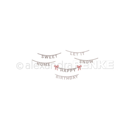 D-AR-Ty0378 Set fustelle 'Englische Wort-Girlanden’ - A.RENKE
