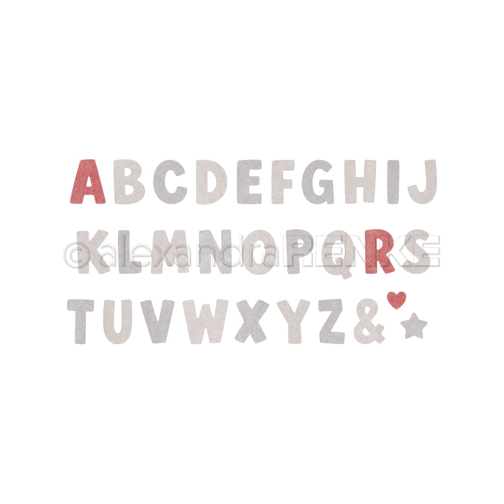 Set Fustelle 'Weiches Bold Alphabet groß'