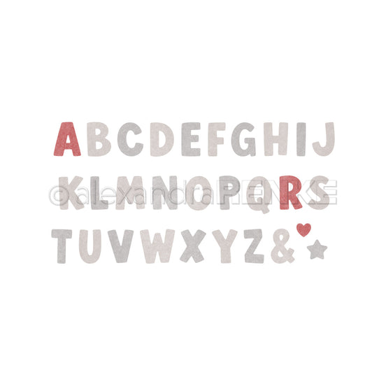 Set Fustelle 'Weiches Bold Alphabet groß'