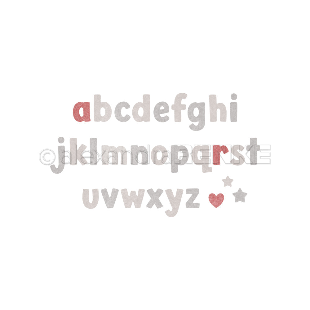 Set Fustelle 'Weiches Bold Alphabet klein'