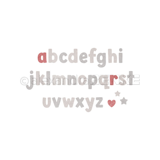 Set Fustelle 'Weiches Bold Alphabet klein'