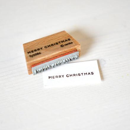Wooden Stamp "Mini Typo - Merry Christmas" - HS-AR-Ty1086- A.RENKE
