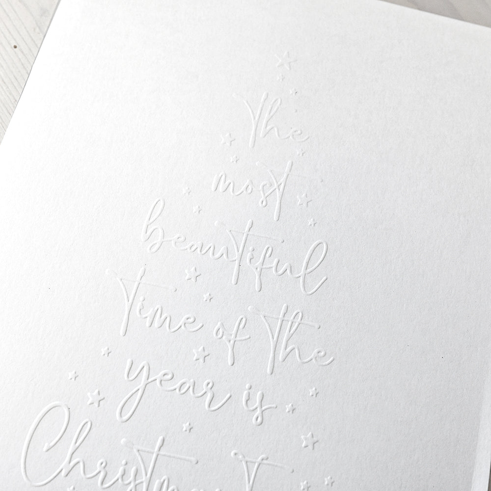 EF-AR-W0006 Embossing Folder 'Typo Fir Beautiful time'- A.RENKE