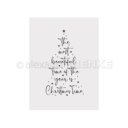 EF-AR-W0006 Embossing Folder 'Typo Fir Beautiful time'- A.RENKE
