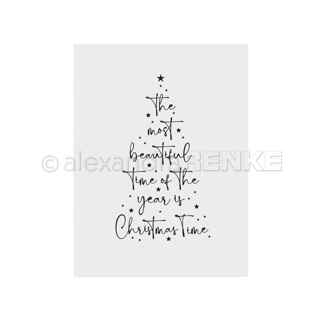 EF-AR-W0006 Embossing Folder 'Typo Fir Beautiful time'- A.RENKE