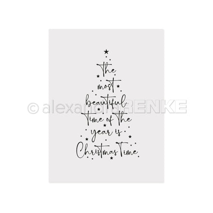 EF-AR-W0006 Embossing Folder 'Typo Fir Beautiful time'- A.RENKE