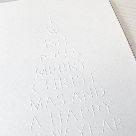 Embossing Folder 'Typo Fir Merry Christmas'-  EF-AR-W0007- A.RENKE