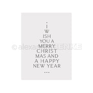 EF-AR-W0007 Embossing Folder 'Typo Fir Merry Christmas'- A.RENKE