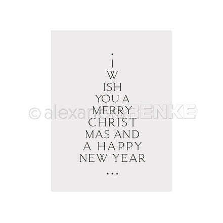 EF-AR-W0007 Embossing Folder 'Typo Fir Merry Christmas'- A.RENKE