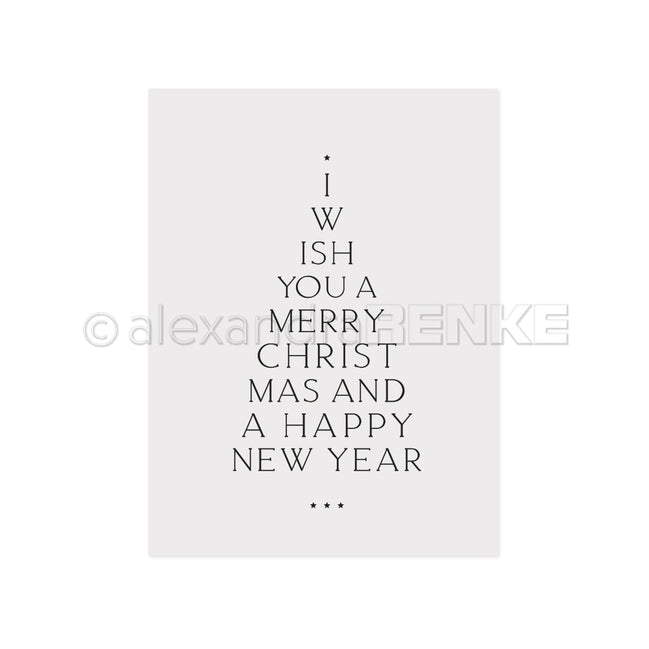EF-AR-W0007 Embossing Folder 'Typo Fir Merry Christmas'- A.RENKE