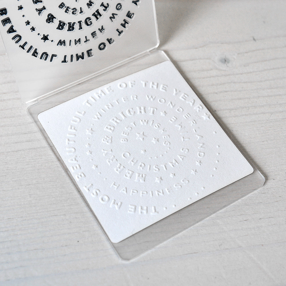 EF-AR-W0022 Embossing Folder 'Typo circle Beautiful Time' - A.RENKE