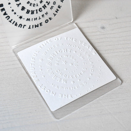 EF-AR-W0022 Embossing Folder 'Typo circle Beautiful Time' - A.RENKE